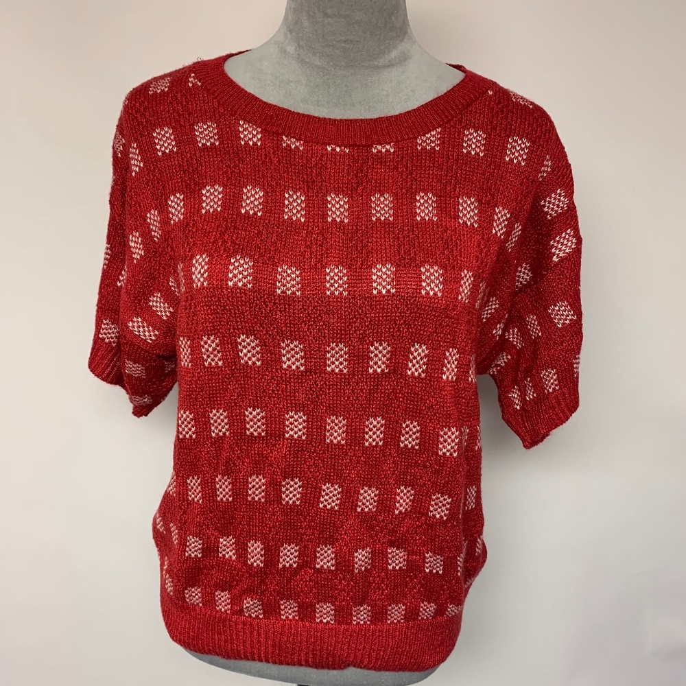 College Point Sweater Red Birdseye Women’s Size M
Made in USA Sporty Causal